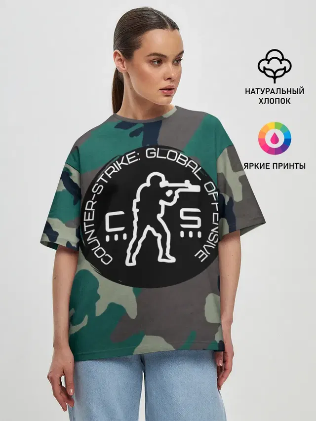 Женская футболка оверсайз