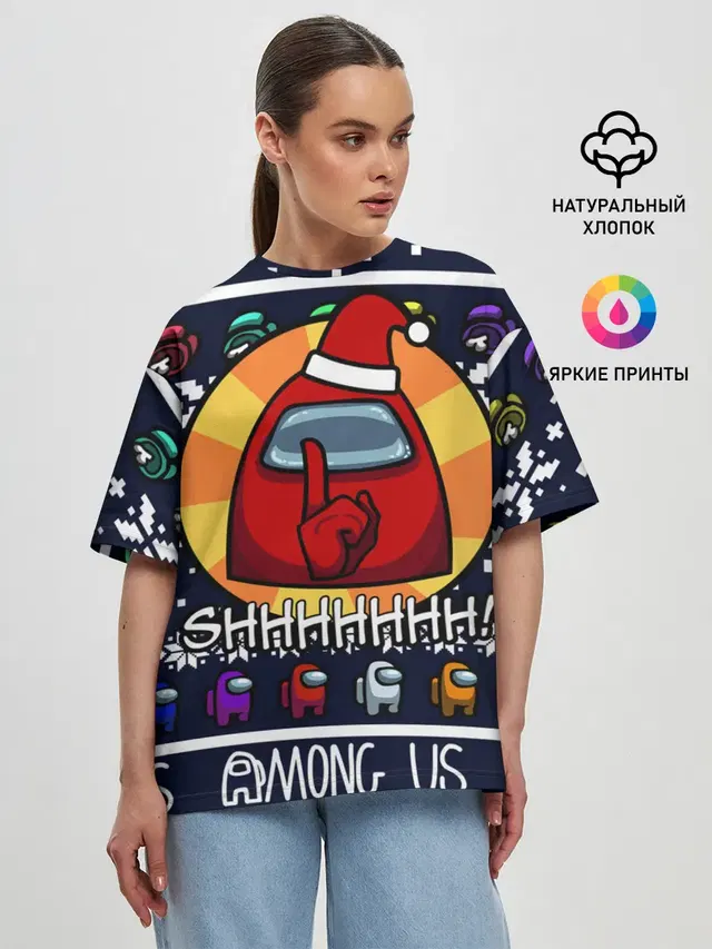 Женская футболка оверсайз