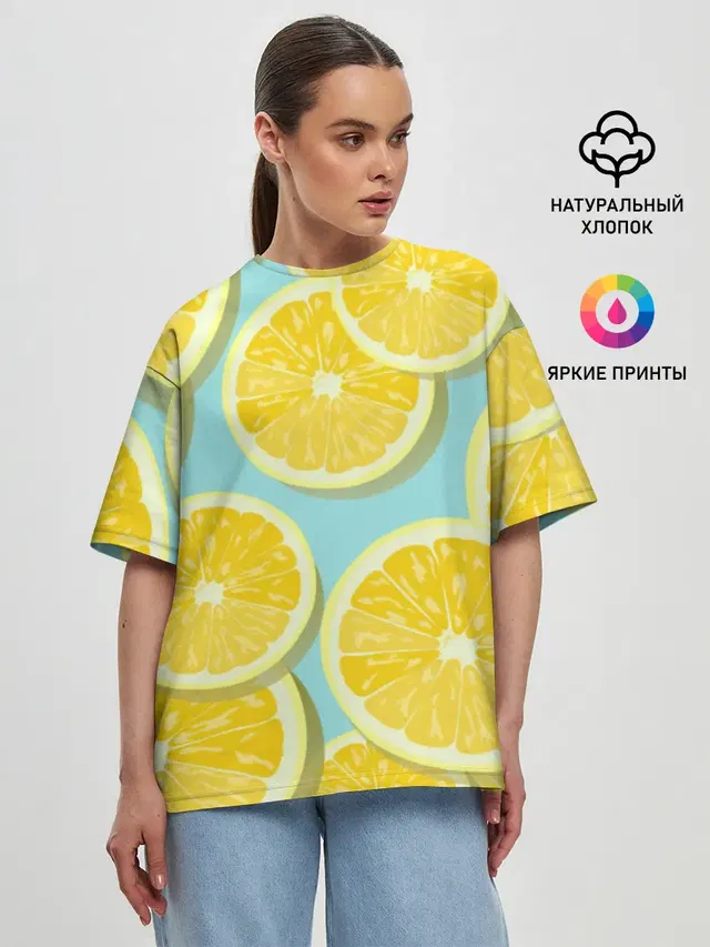 Женская футболка оверсайз
