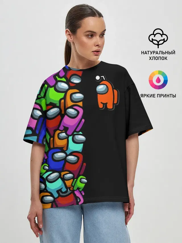 Женская футболка оверсайз