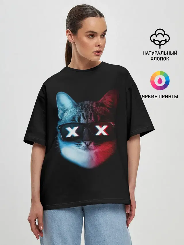 Женская футболка оверсайз