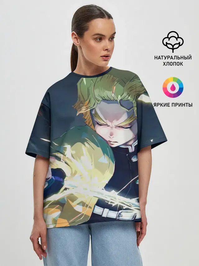 Женская футболка оверсайз
