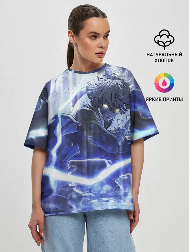 Женская футболка оверсайз