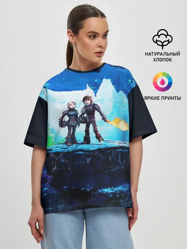 Женская футболка оверсайз