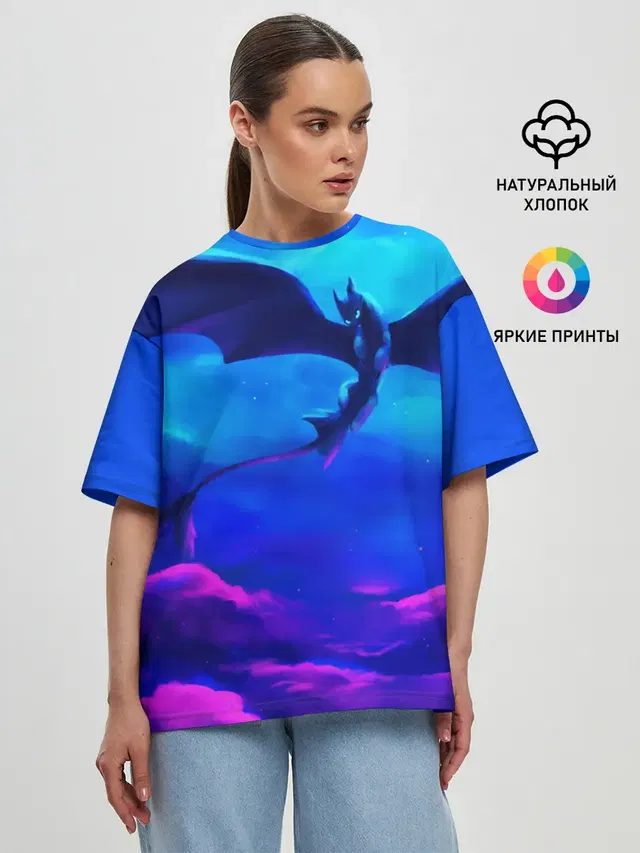 Женская футболка оверсайз