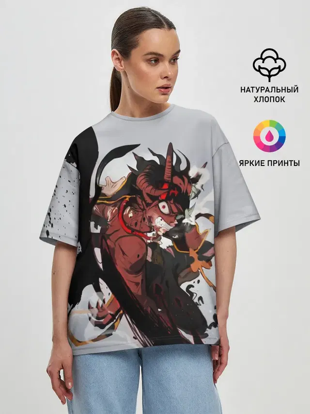Женская футболка оверсайз