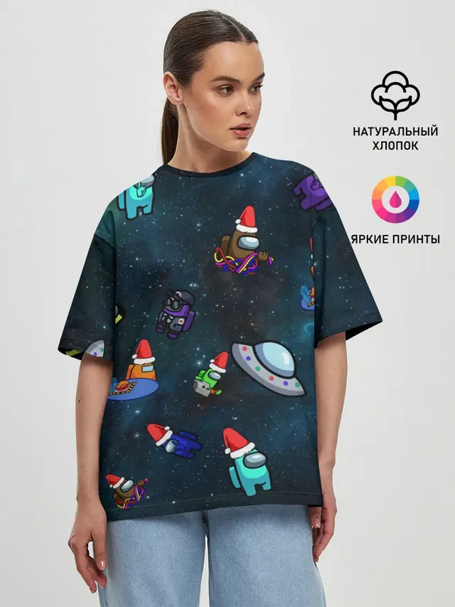 Женская футболка оверсайз