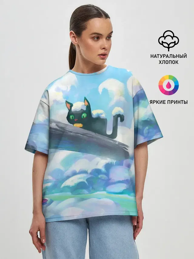 Женская футболка оверсайз