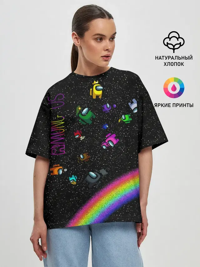 Женская футболка оверсайз