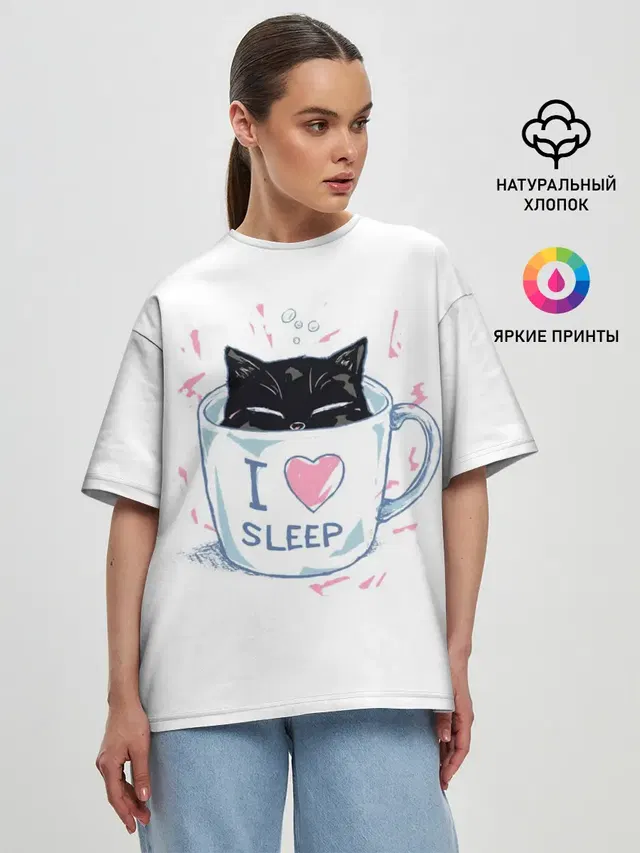 Женская футболка оверсайз