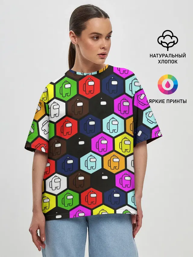 Женская футболка оверсайз