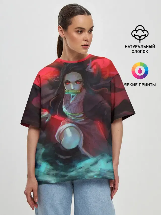 Женская футболка оверсайз