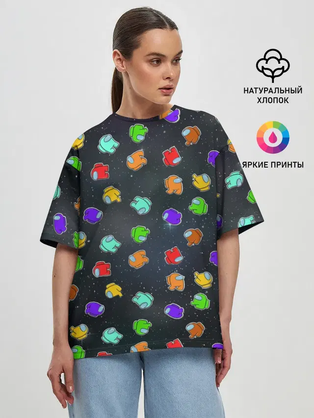 Женская футболка оверсайз
