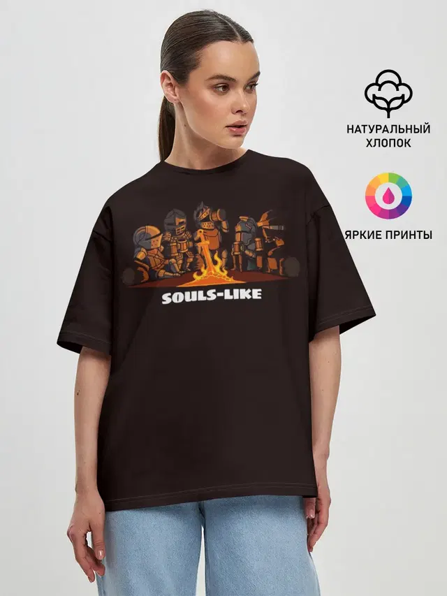 Женская футболка оверсайз