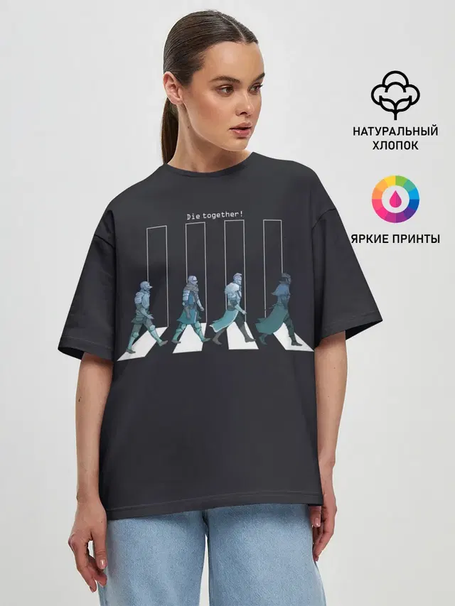 Женская футболка оверсайз