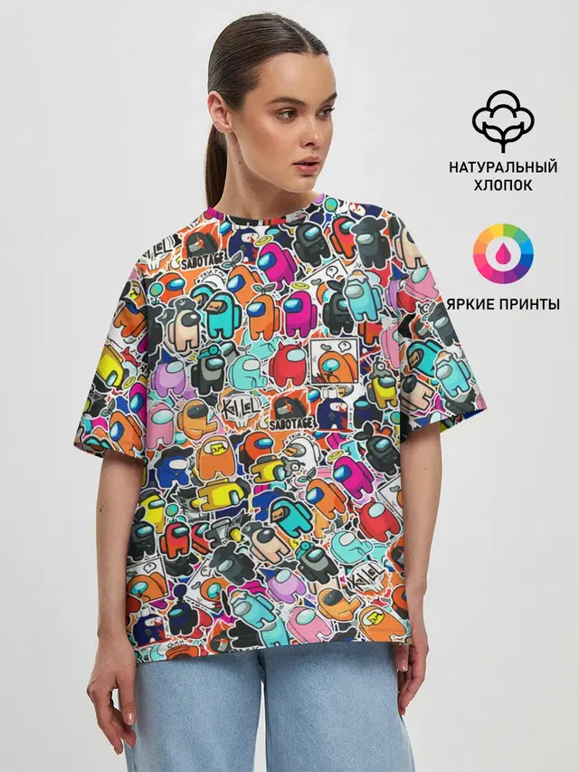 Женская футболка оверсайз