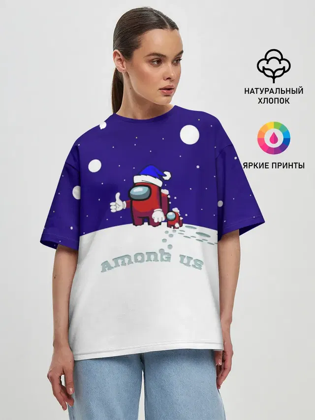 Женская футболка оверсайз