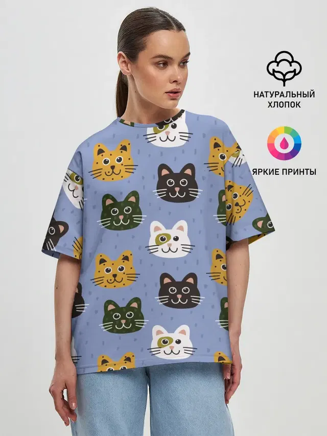 Женская футболка оверсайз