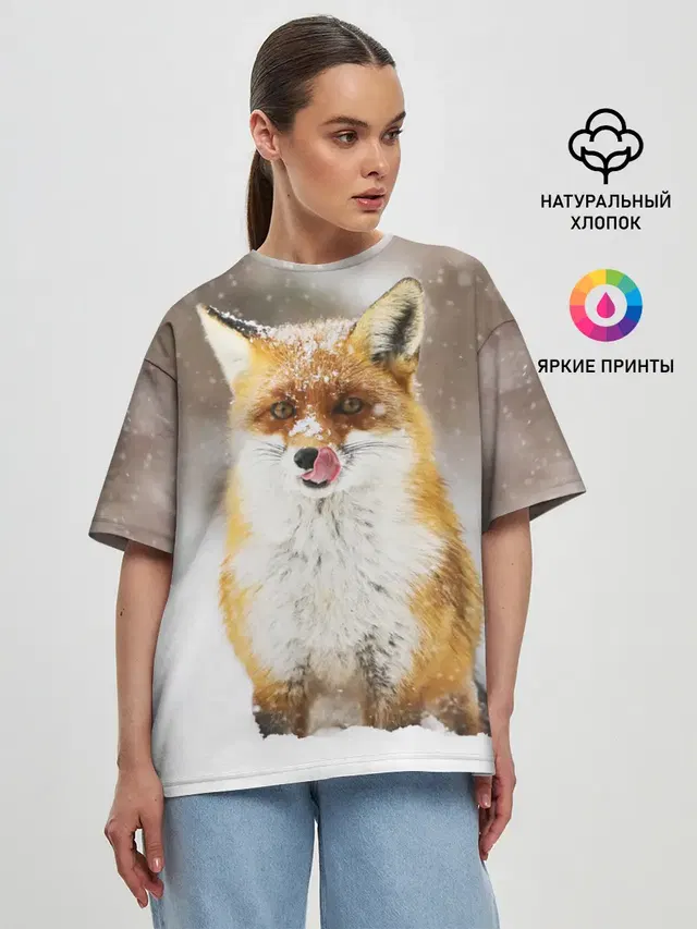 Женская футболка оверсайз