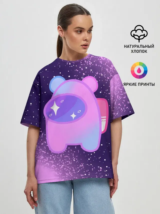 Женская футболка оверсайз