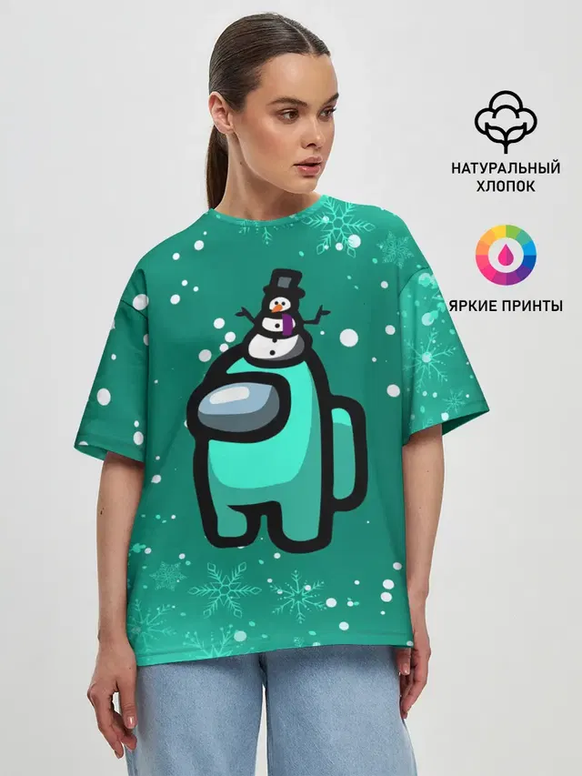 Женская футболка оверсайз
