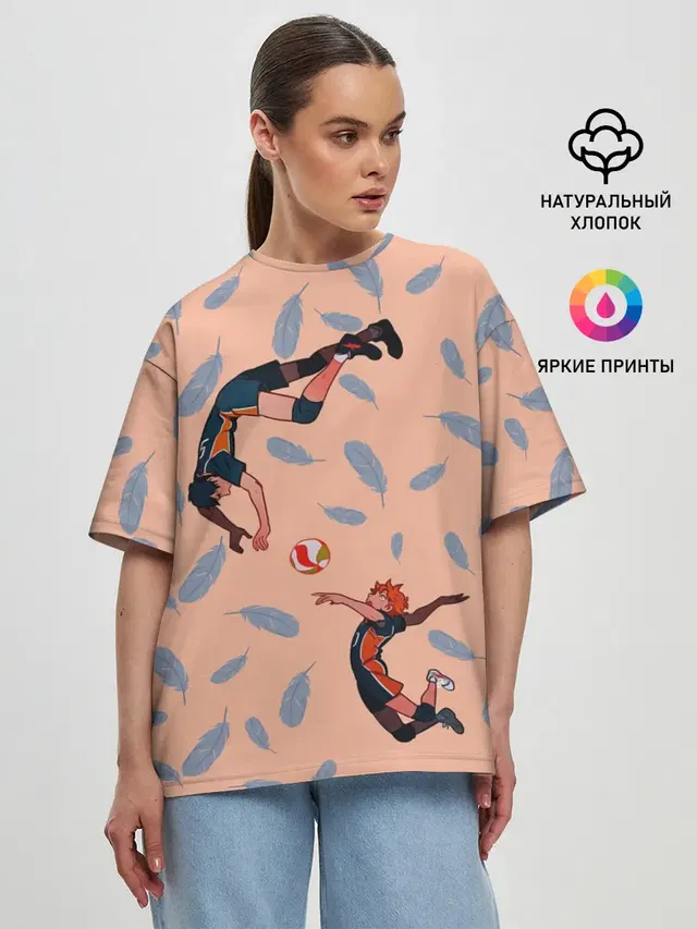 Женская футболка оверсайз