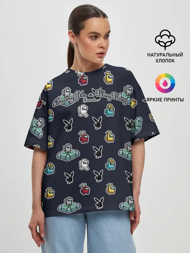 Женская футболка оверсайз
