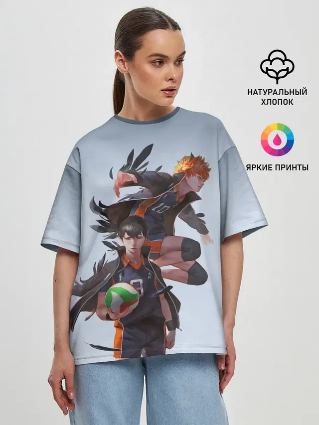 Женская футболка оверсайз