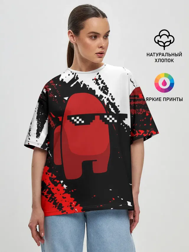 Женская футболка оверсайз