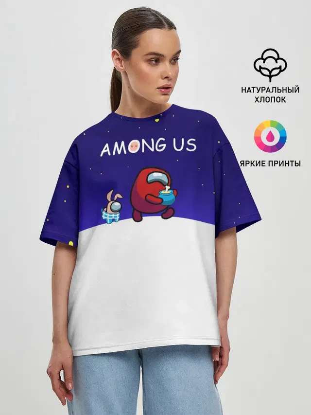Женская футболка оверсайз