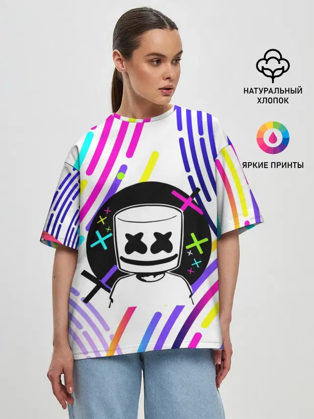 Женская футболка оверсайз