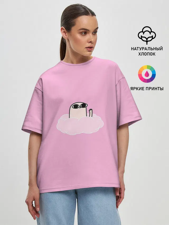 Женская футболка оверсайз