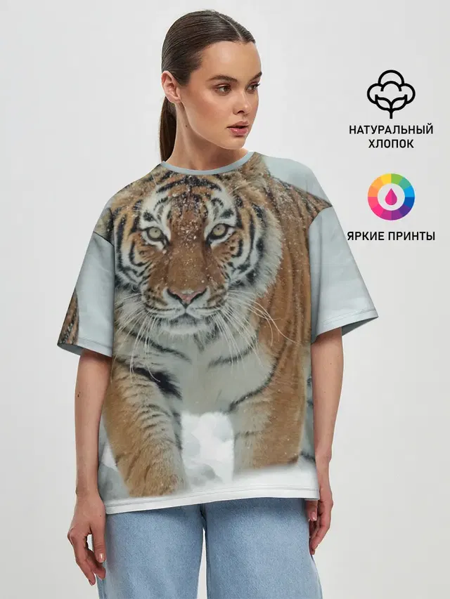 Женская футболка оверсайз