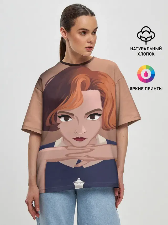 Женская футболка оверсайз