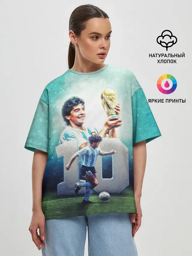 Женская футболка оверсайз