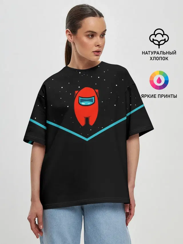 Женская футболка оверсайз