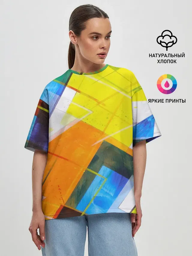 Женская футболка оверсайз