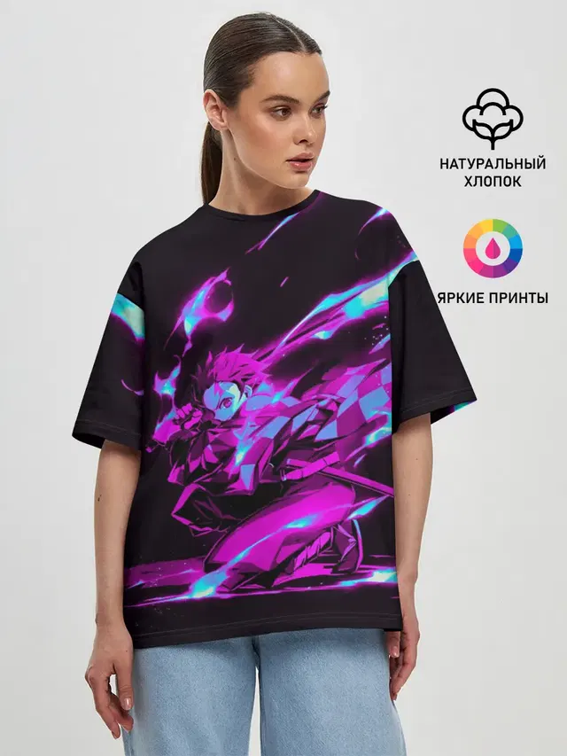 Женская футболка оверсайз