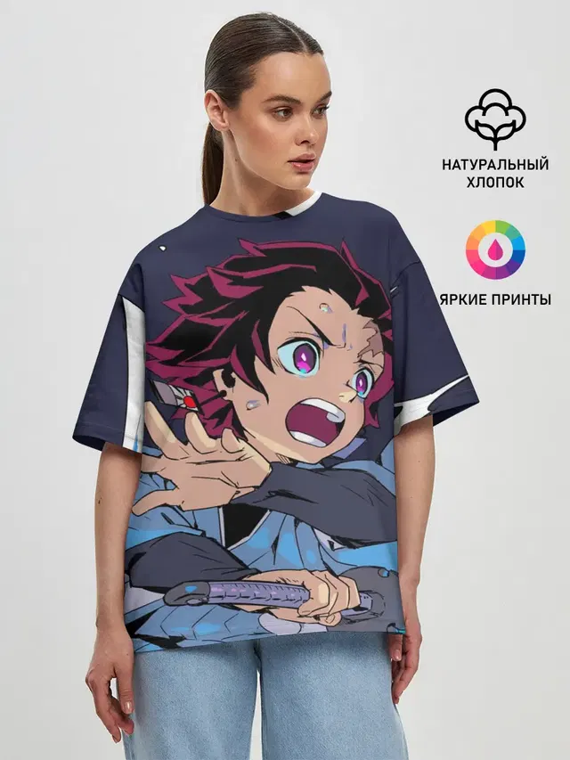 Женская футболка оверсайз