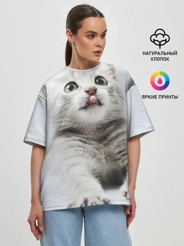 Женская футболка оверсайз