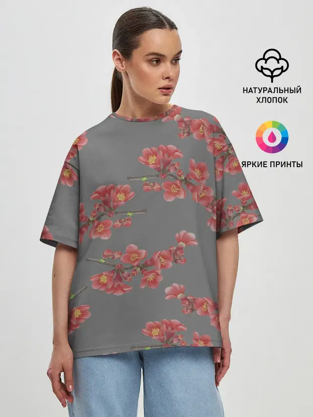 Женская футболка оверсайз