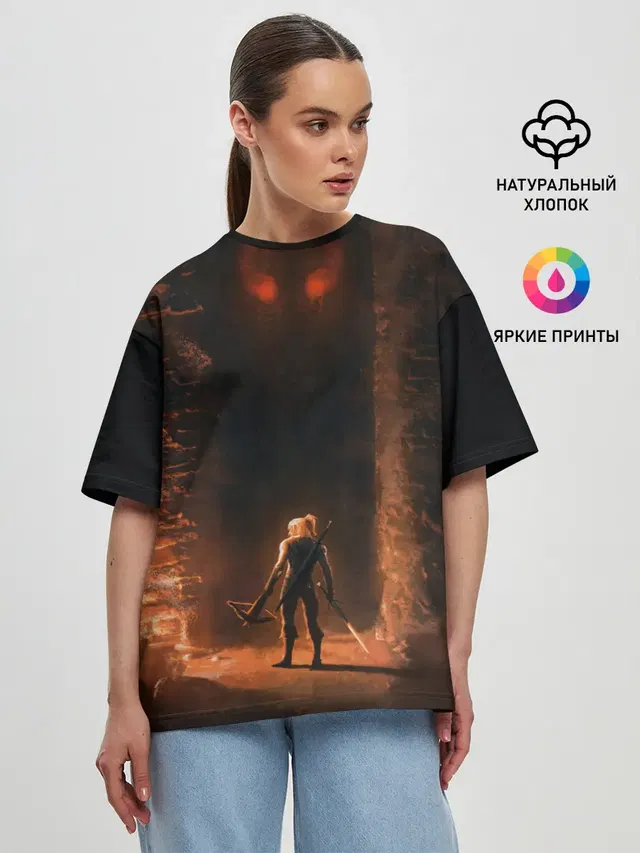 Женская футболка оверсайз