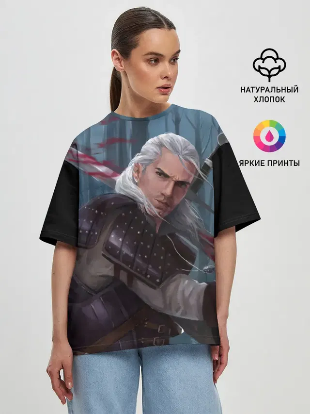 Женская футболка оверсайз