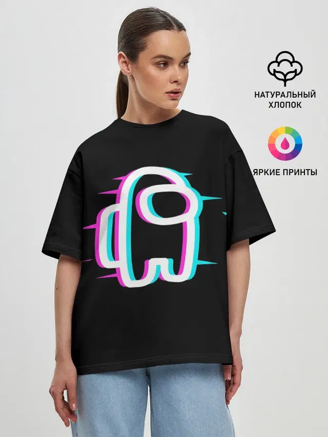Женская футболка оверсайз