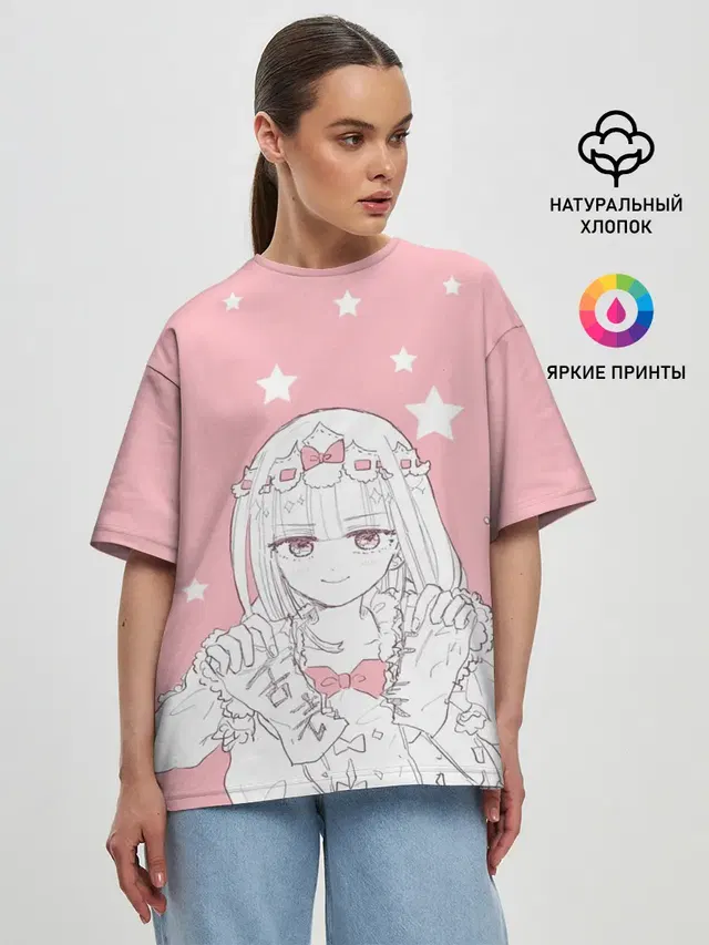 Женская футболка оверсайз