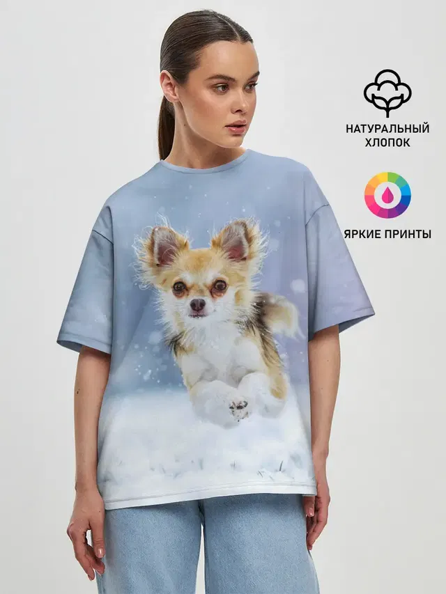 Женская футболка оверсайз