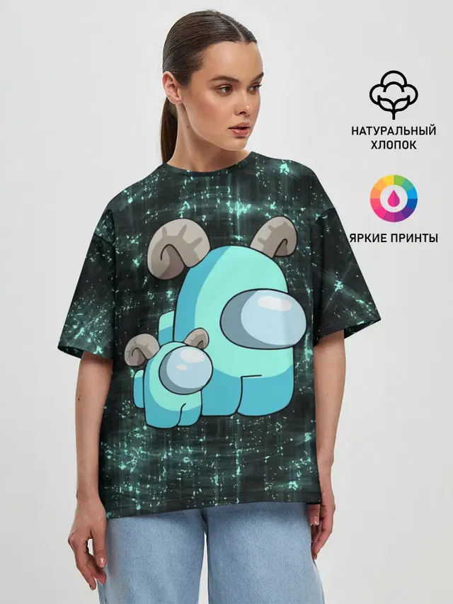 Женская футболка оверсайз