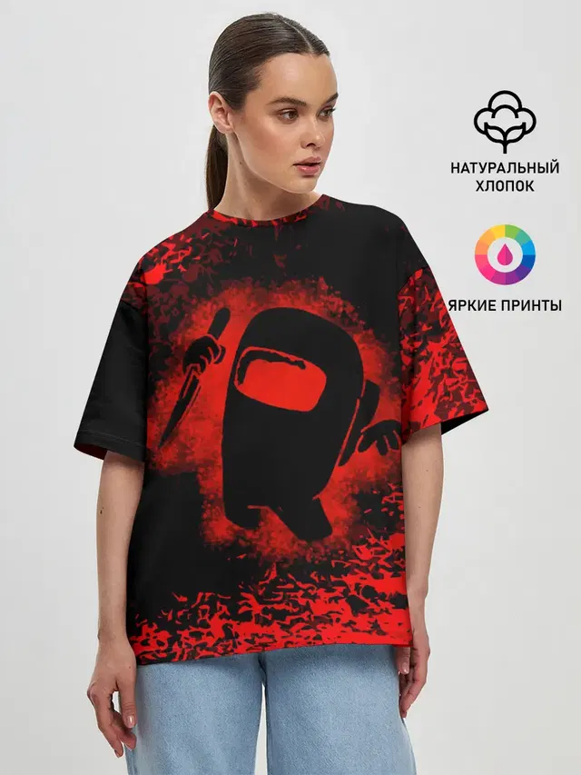 Женская футболка оверсайз