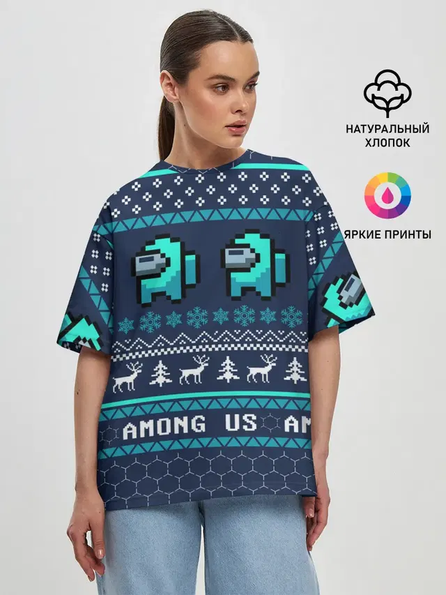 Женская футболка оверсайз
