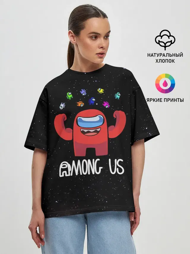 Женская футболка оверсайз